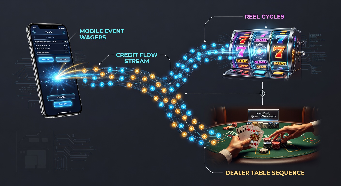 Chart displaying credit allocation trends from mobile events to slots and live tables in 2026