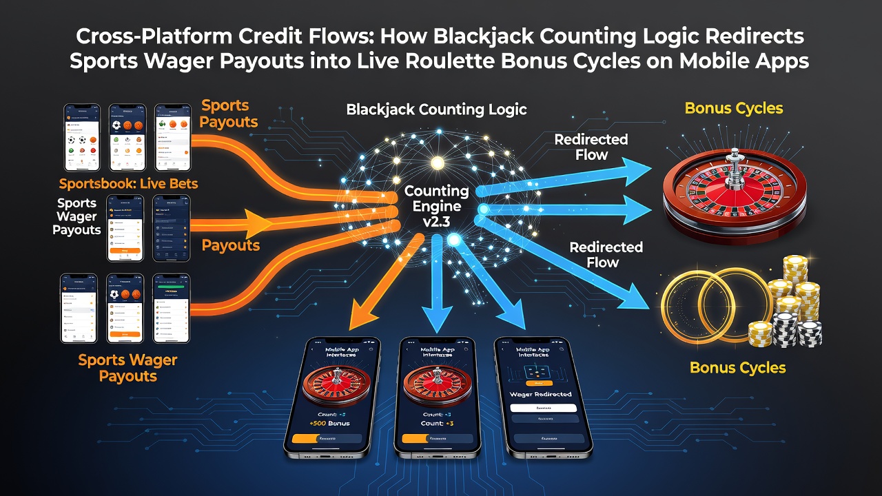 Mobile app interface showing credit transfers between sports betting and live roulette sections