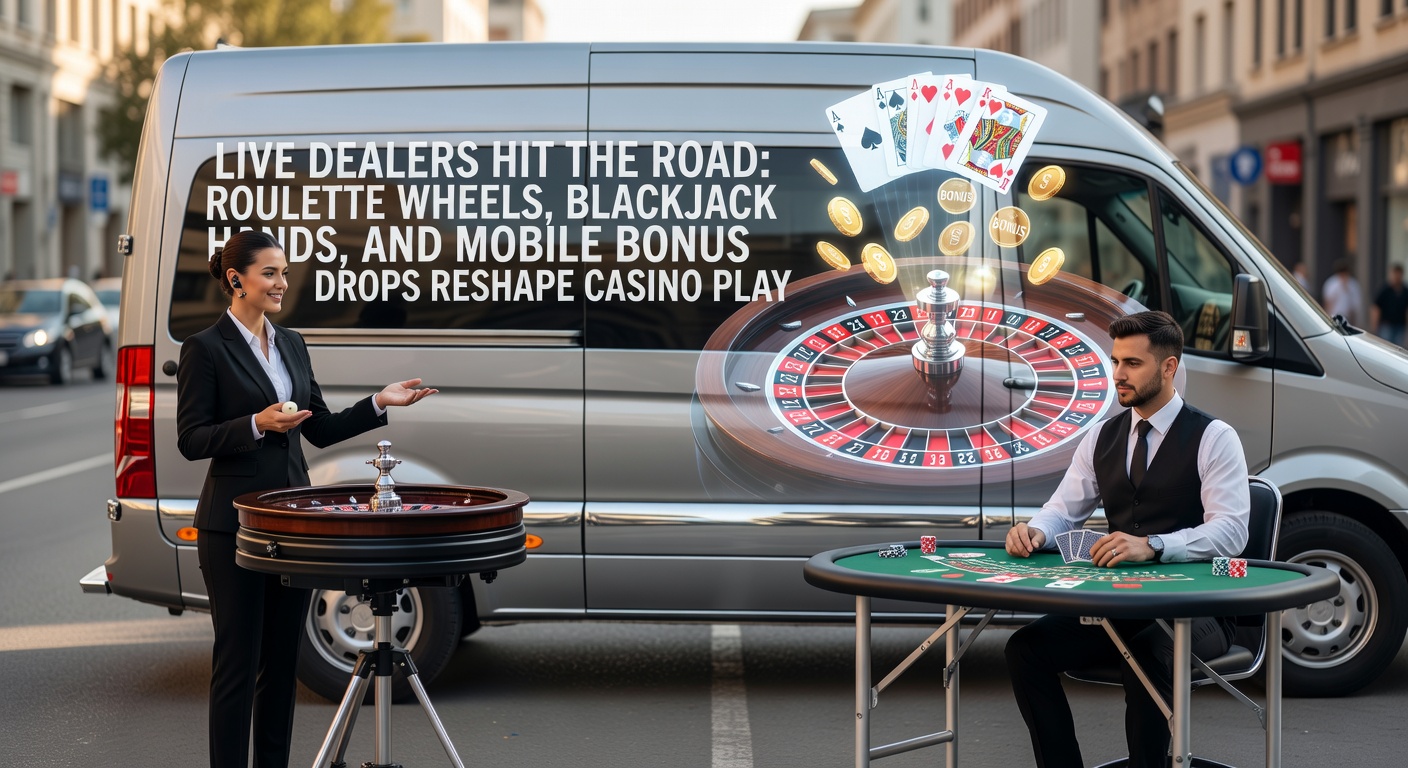 A live dealer spinning a roulette wheel on a mobile screen, with players interacting via chat in a bustling virtual casino environment