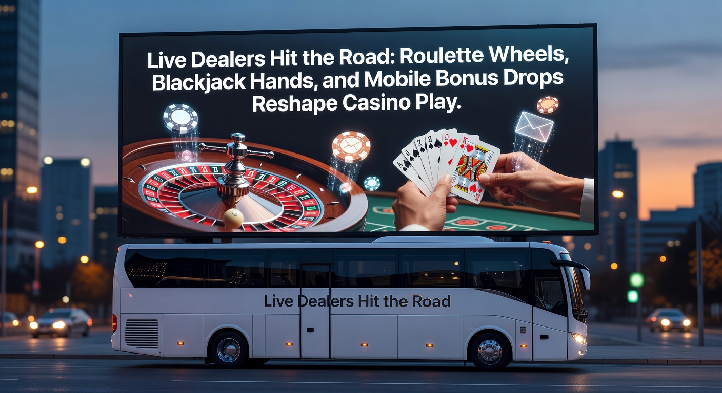 Mobile phone displaying a live blackjack table with dealer holding cards, chips stacked high, and a bonus drop notification popping up on screen