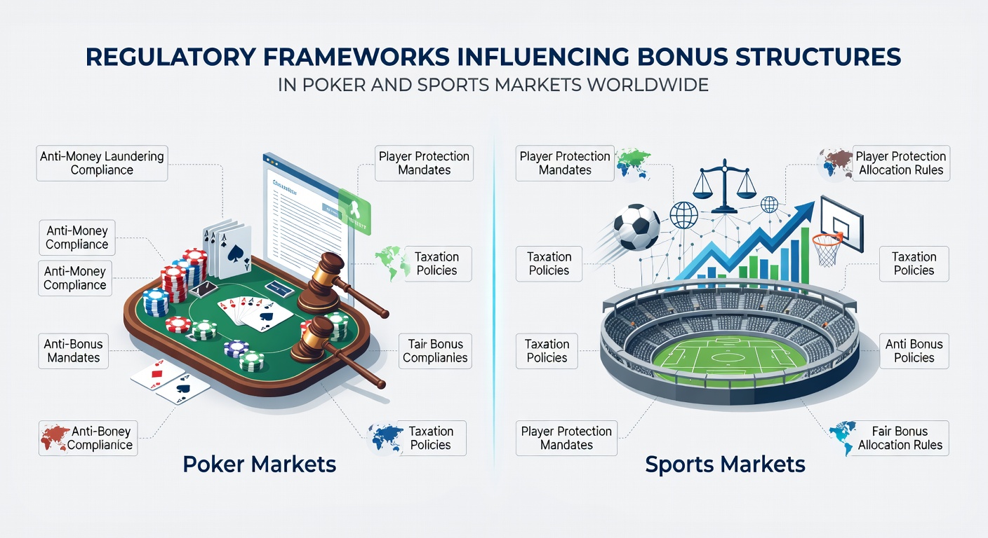 Overview of regulatory documents and market charts related to poker and sports betting bonuses worldwide