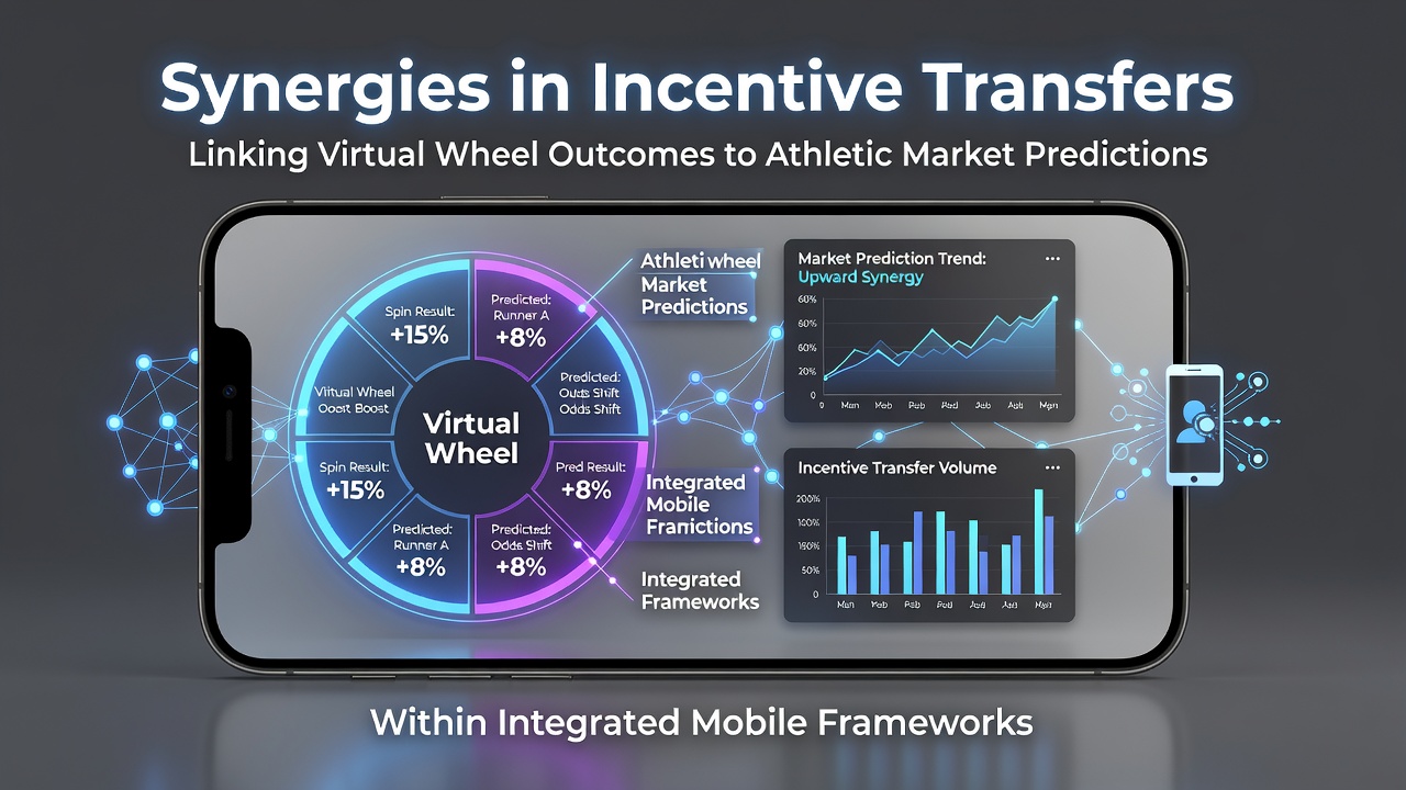 Mobile app interface displaying virtual wheel spins alongside sports prediction dashboards with shared incentive indicators